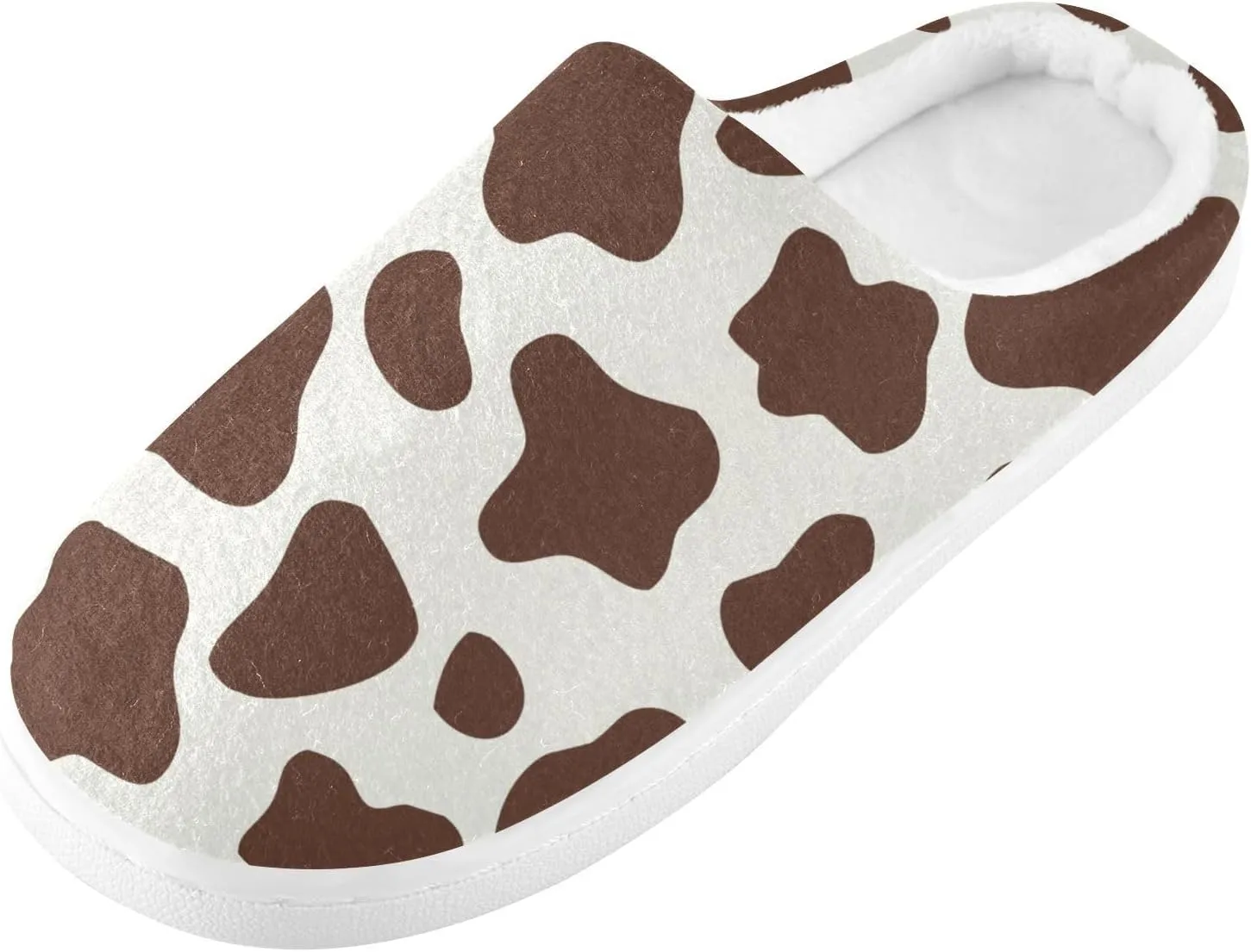 GAIGEO Slippers Women Doodle Cow Black White, Memory Foam Winter Shoes for Women, Soft Comfort for Home or Outdoor Use