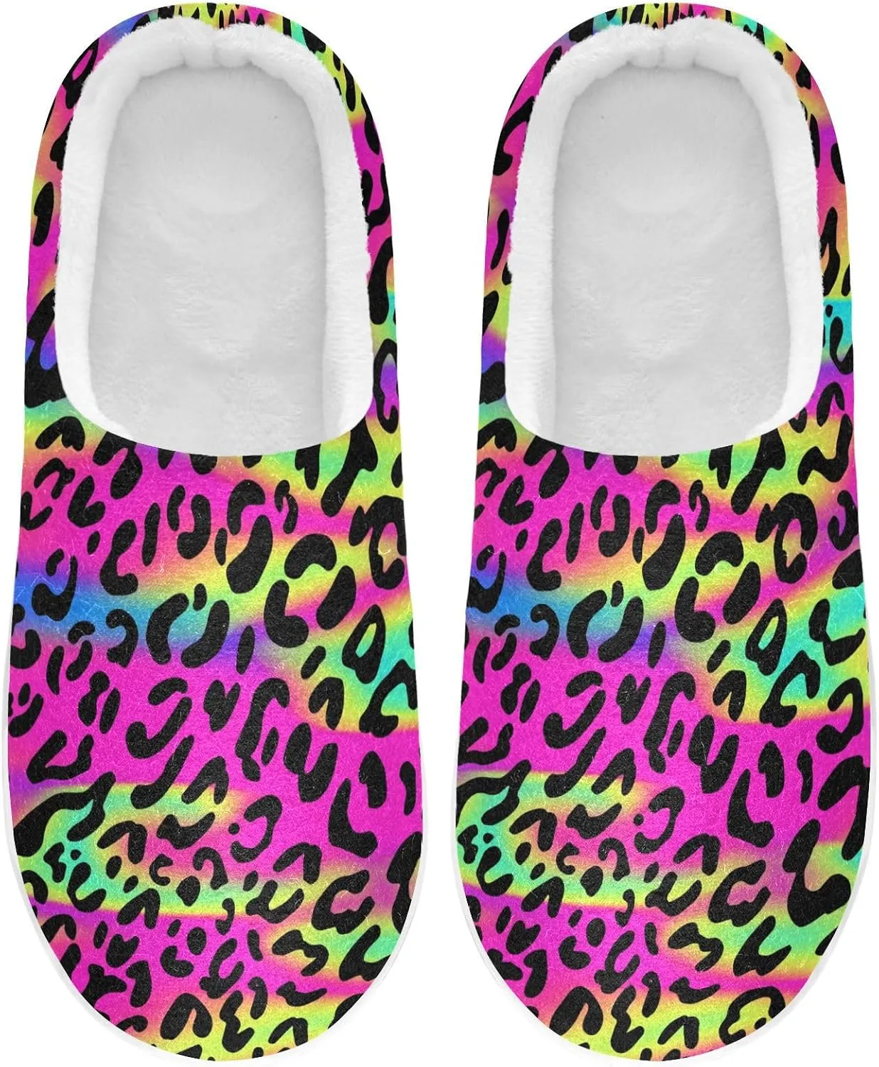 GAIGEO Slippers Women Doodle Cow Black White, Memory Foam Winter Shoes for Women, Soft Comfort for Home or Outdoor Use
