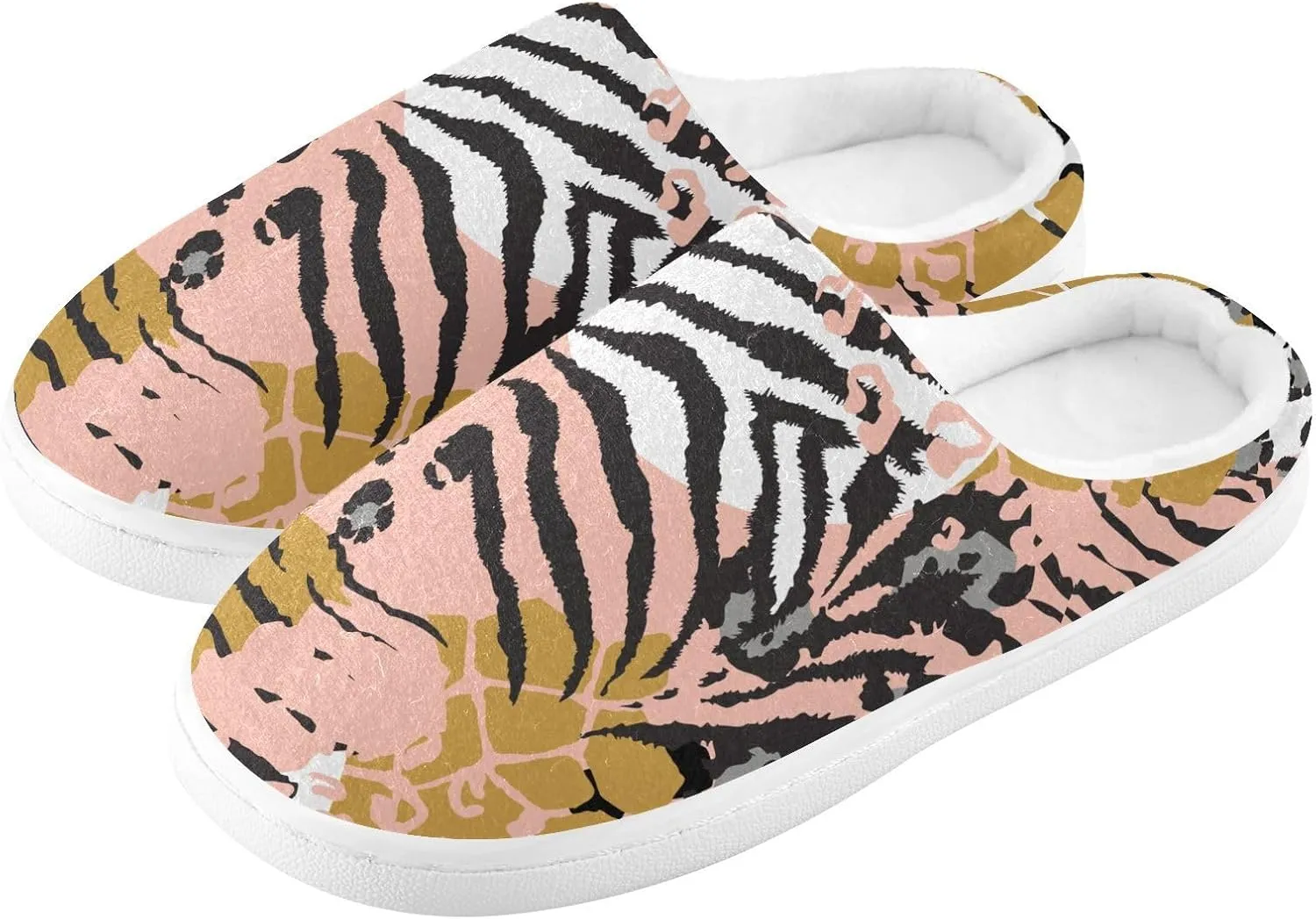 GAIGEO Slippers Women Doodle Cow Black White, Memory Foam Winter Shoes for Women, Soft Comfort for Home or Outdoor Use