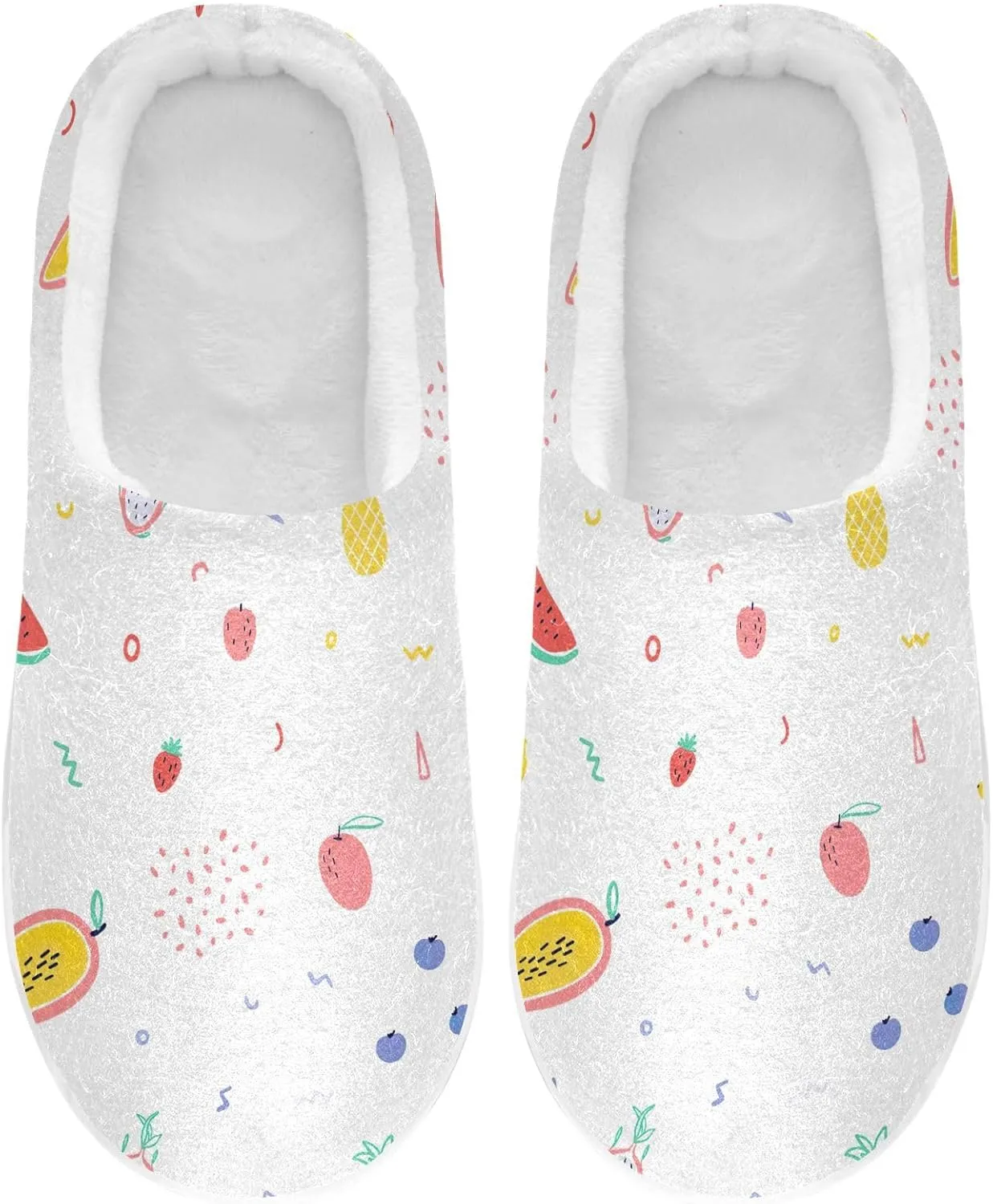 GAIGEO Slippers Women Tropical Fruits Watermelon, Warm Slippers for Women for Indoor/Outdoor, Ideal for Winter