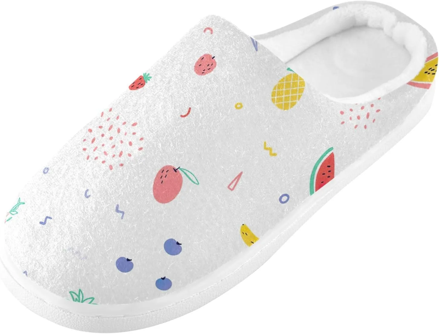 GAIGEO Slippers Women Tropical Fruits Watermelon, Warm Slippers for Women for Indoor/Outdoor, Ideal for Winter