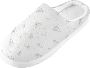 GAIGEO Woman Slippers Sweet Yellow Flower Watercolor, Memory Foam Slippers for Women for Indoor Bedroom, Warm Winter House Shoes
