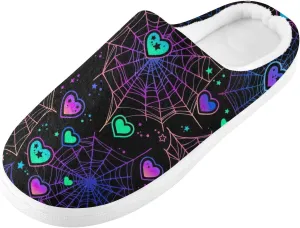 GAIGEO Womens Indoor Slippers Valentine Love White, Warm Ladies Slippers for Indoor/Outdoor, Ideal for Winter