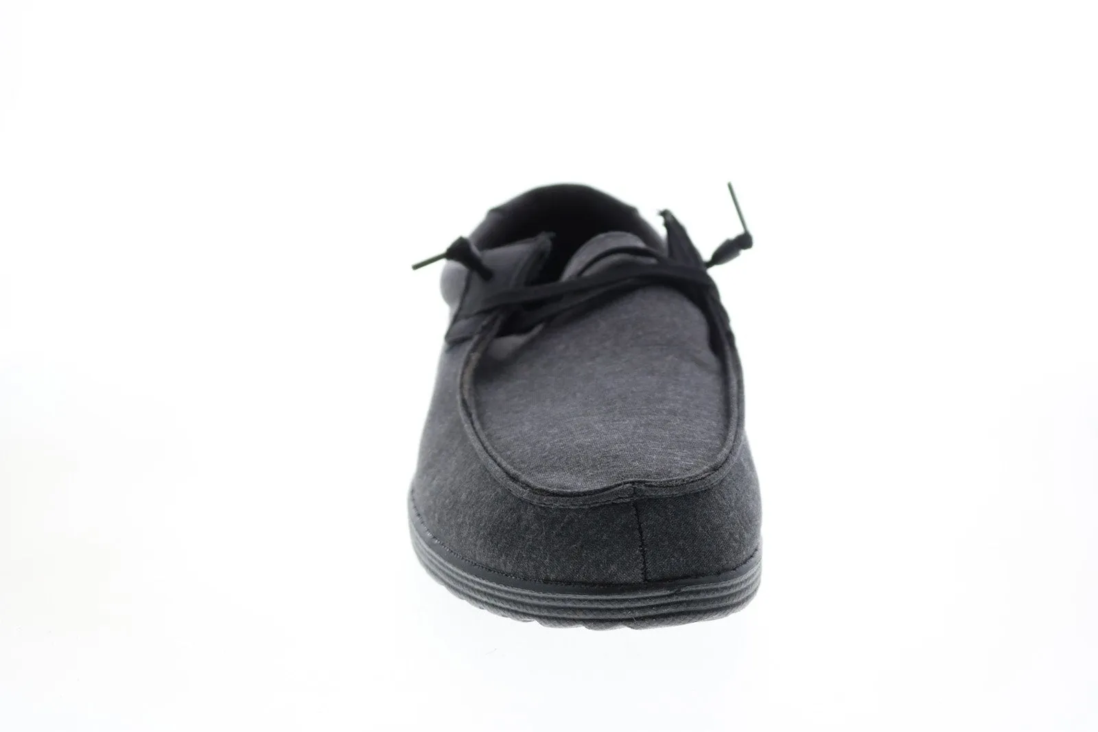 GBX Bowery BOWERY Mens Black Canvas Casual Loafers & Slip Ons Shoes
