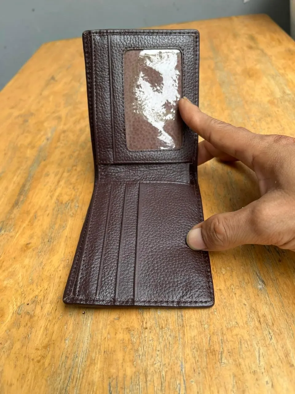 Genuine Alligator Bifold Wallet For Men, Real Crocodile Wallets Men (Brown 1 Side Alligator Hornback SKin)