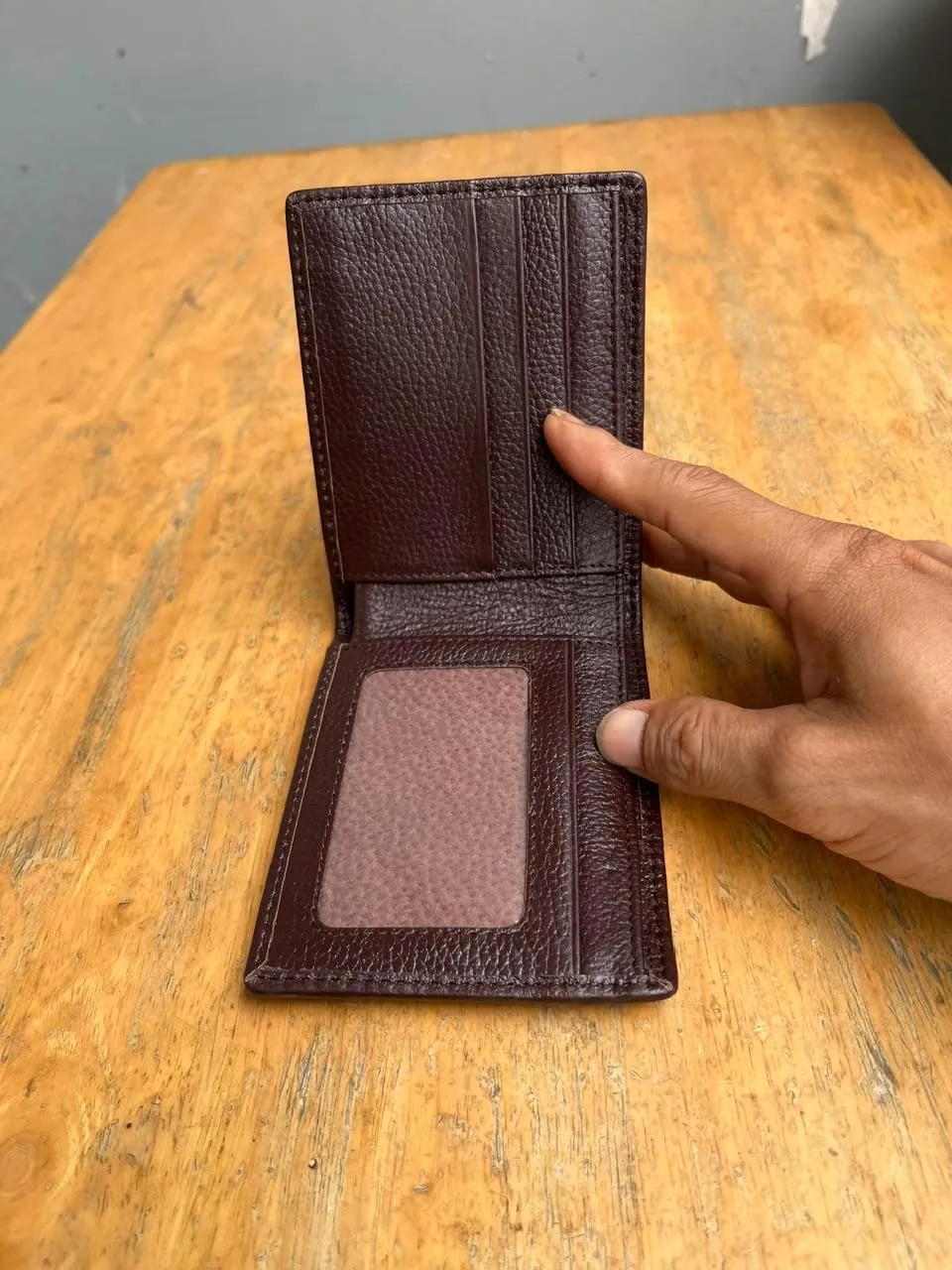 Genuine Alligator Bifold Wallet For Men, Real Crocodile Wallets Men (Brown 1 Side Alligator Hornback SKin)