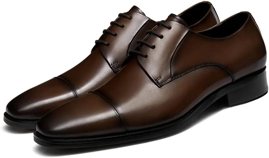 GIFENNSE Mens Leather Dress Shoes Mens Oxfords Formal Dress Shoes for Men