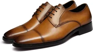GIFENNSE Mens Leather Dress Shoes Mens Oxfords Formal Dress Shoes for Men