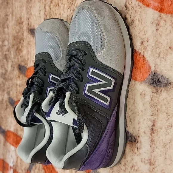 Girls 574 shadow logo lace up sneaker