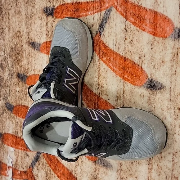 Girls 574 shadow logo lace up sneaker