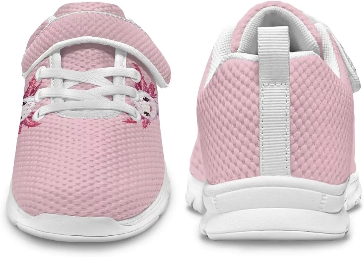 Girls' Athletic Shoes with Hook and Loop Kids Running Shoes for Travel