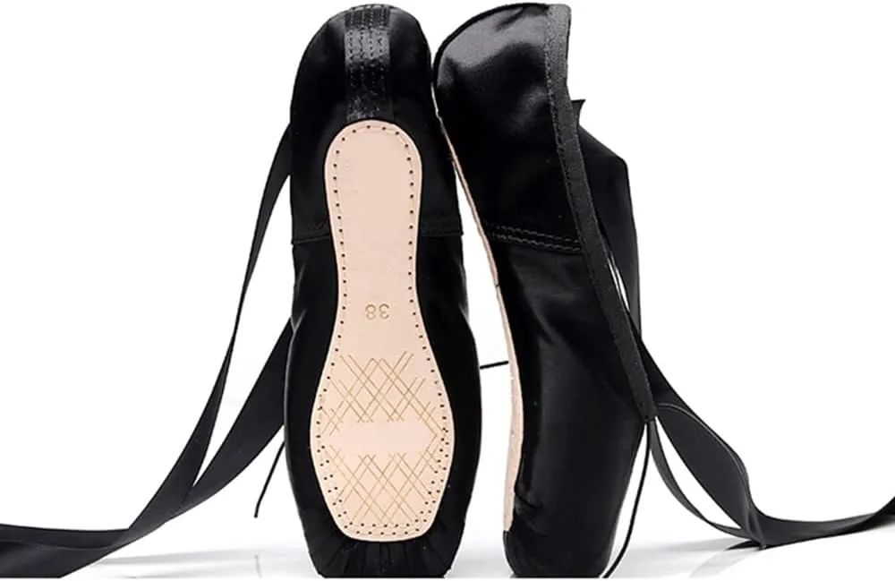 Girl's Canvas Ballet Dance Toe Shoes Professional Satin Pointe Shoes