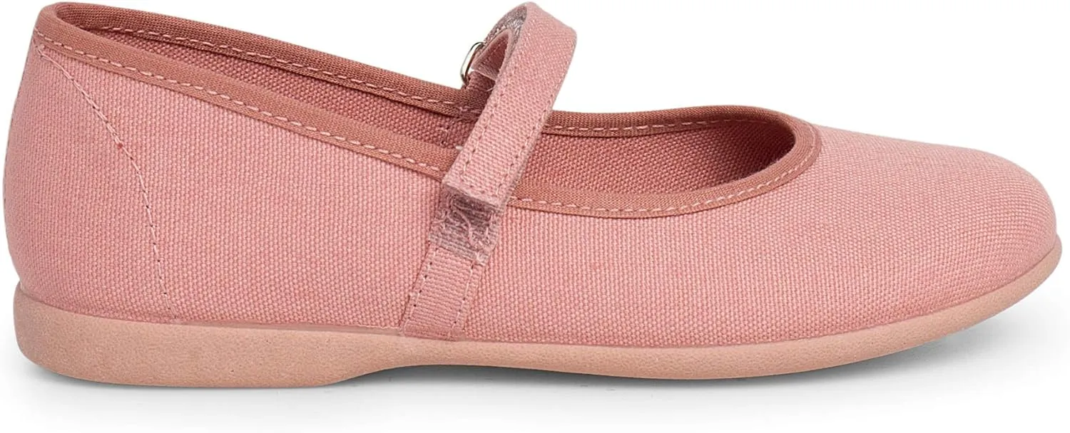 Girls Riptape Canvas Mary Janes