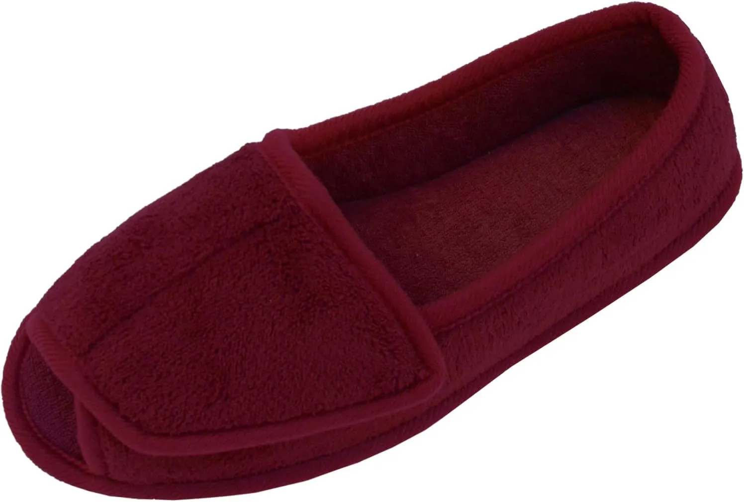 Git-up Women Diabetic Slippers/W Arthritis Edema Adjustable Closure Memory Foam House Shoes Open Toe Extra Wide