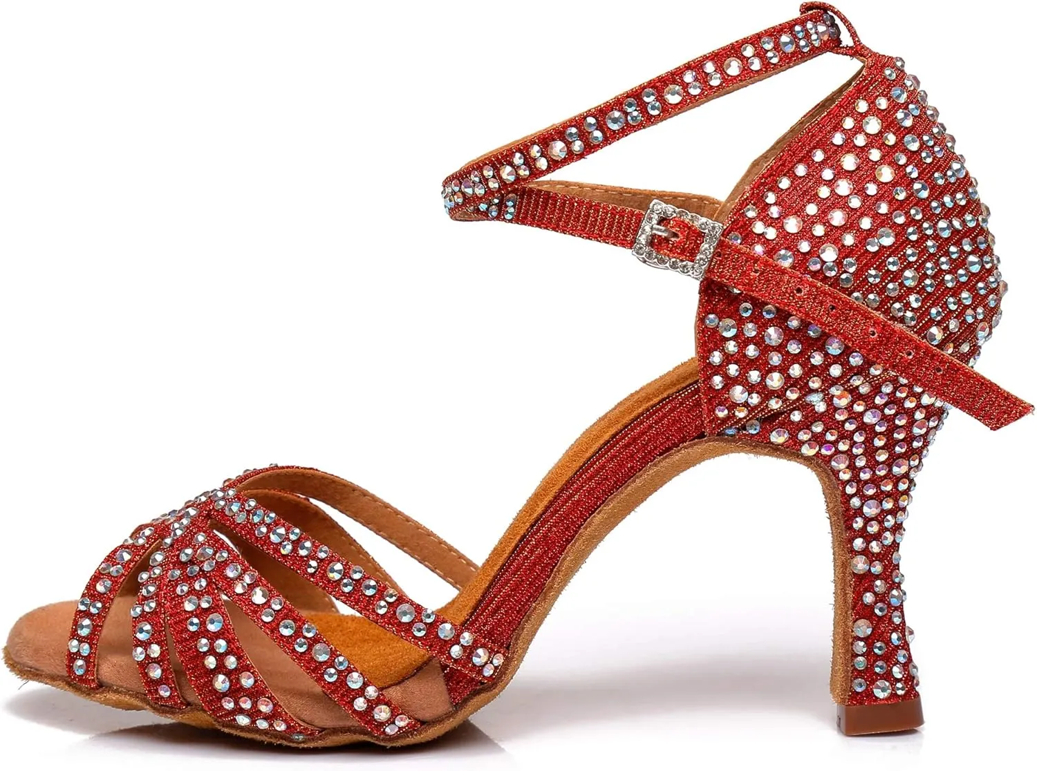 Glitter Dance Shoes for Women Rhinestones Bridal Wedding Formal Sandals