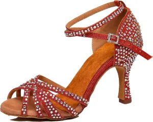Glitter Dance Shoes for Women Rhinestones Bridal Wedding Formal Sandals