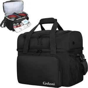 Goloni Bowling Ball Bag 2 Ball, Two Ball Bowling Bag with Padded Ball Holder