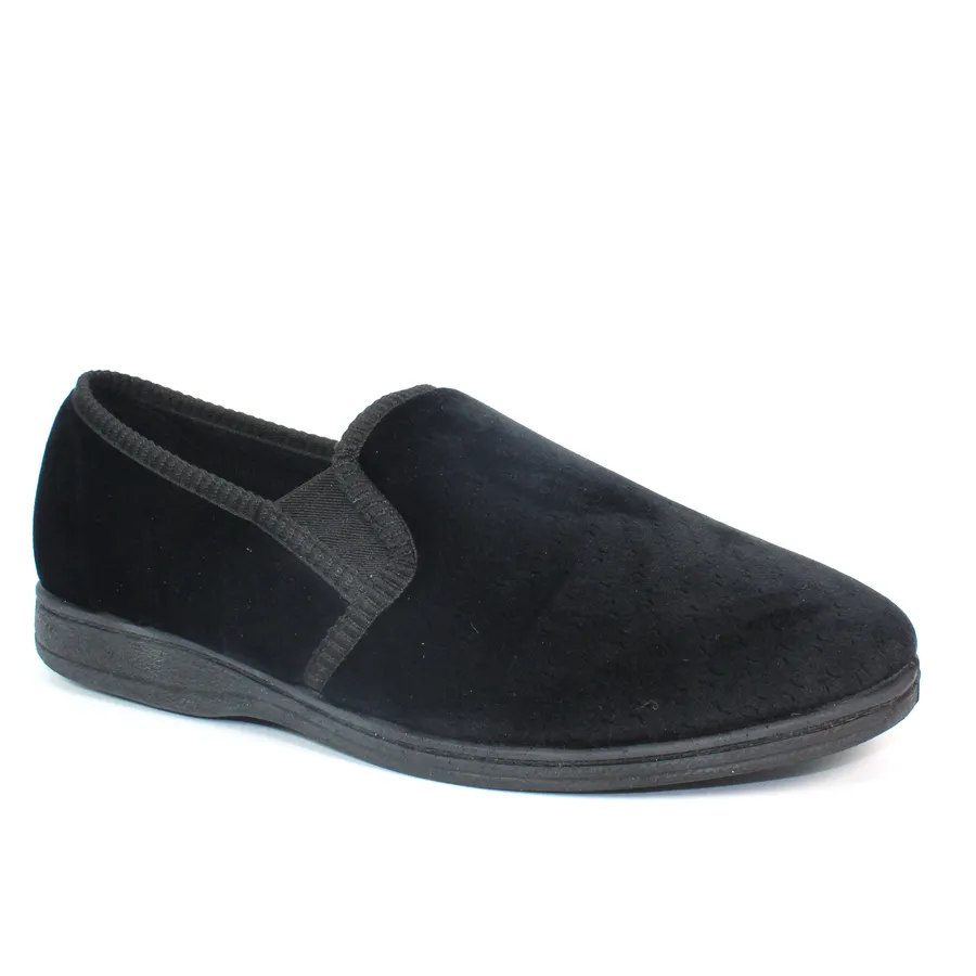 Goodyear Mens Black Memory Foam Slippers TAMAR