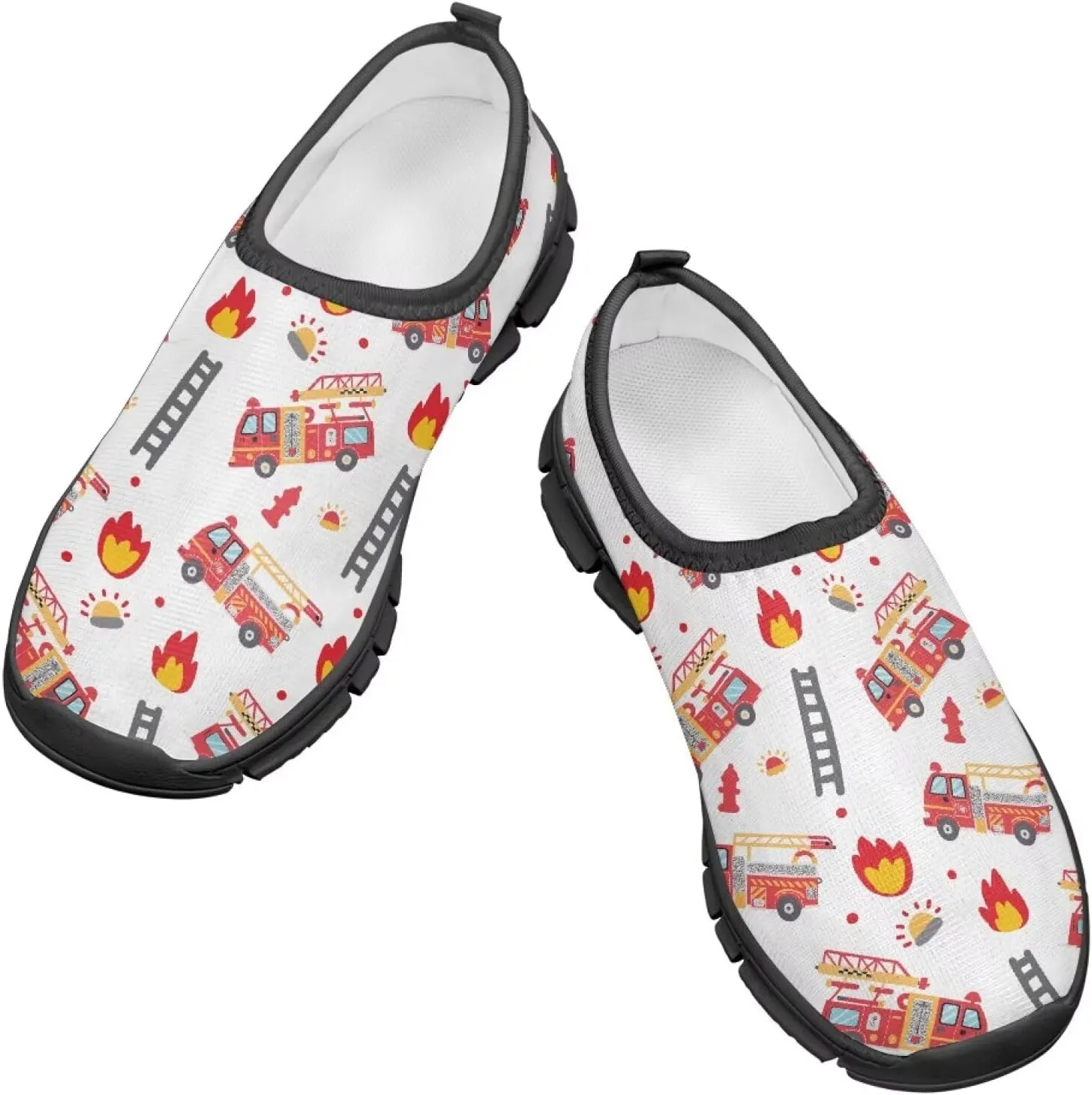 GOSTONG Boys Girls Slip On Sneakers Little Big Kids Casual Gym Tennis Shoes Lightweight Non Slip Walking Shoes Black Sole Size 11-15