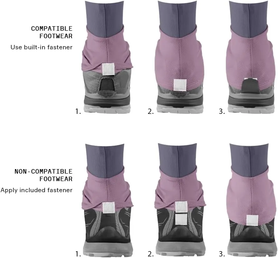 Gravy Style Trail Gaiters for Hiking, Trail Running, Backpacking, Prevent Debris in Shoes, Includes Fastener, Works with Compatible Shoes