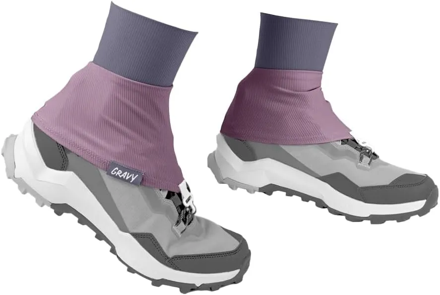 Gravy Style Trail Gaiters for Hiking, Trail Running, Backpacking, Prevent Debris in Shoes, Includes Fastener, Works with Compatible Shoes