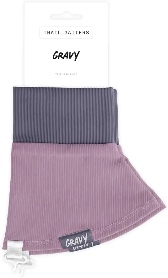 Gravy Style Trail Gaiters for Hiking, Trail Running, Backpacking, Prevent Debris in Shoes, Includes Fastener, Works with Compatible Shoes
