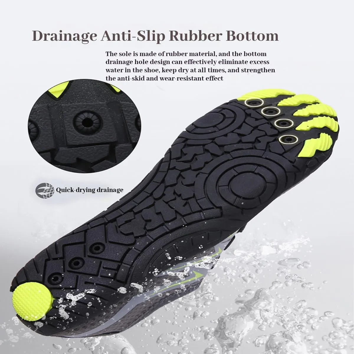 Grounded Footwear for Women Men Neuropathy- Grounded Barefoot Shoes for Women Men Waterproof, Non-Slip Footwear with Wide Toe Box,for Hiking, Outdoor, Water Activities