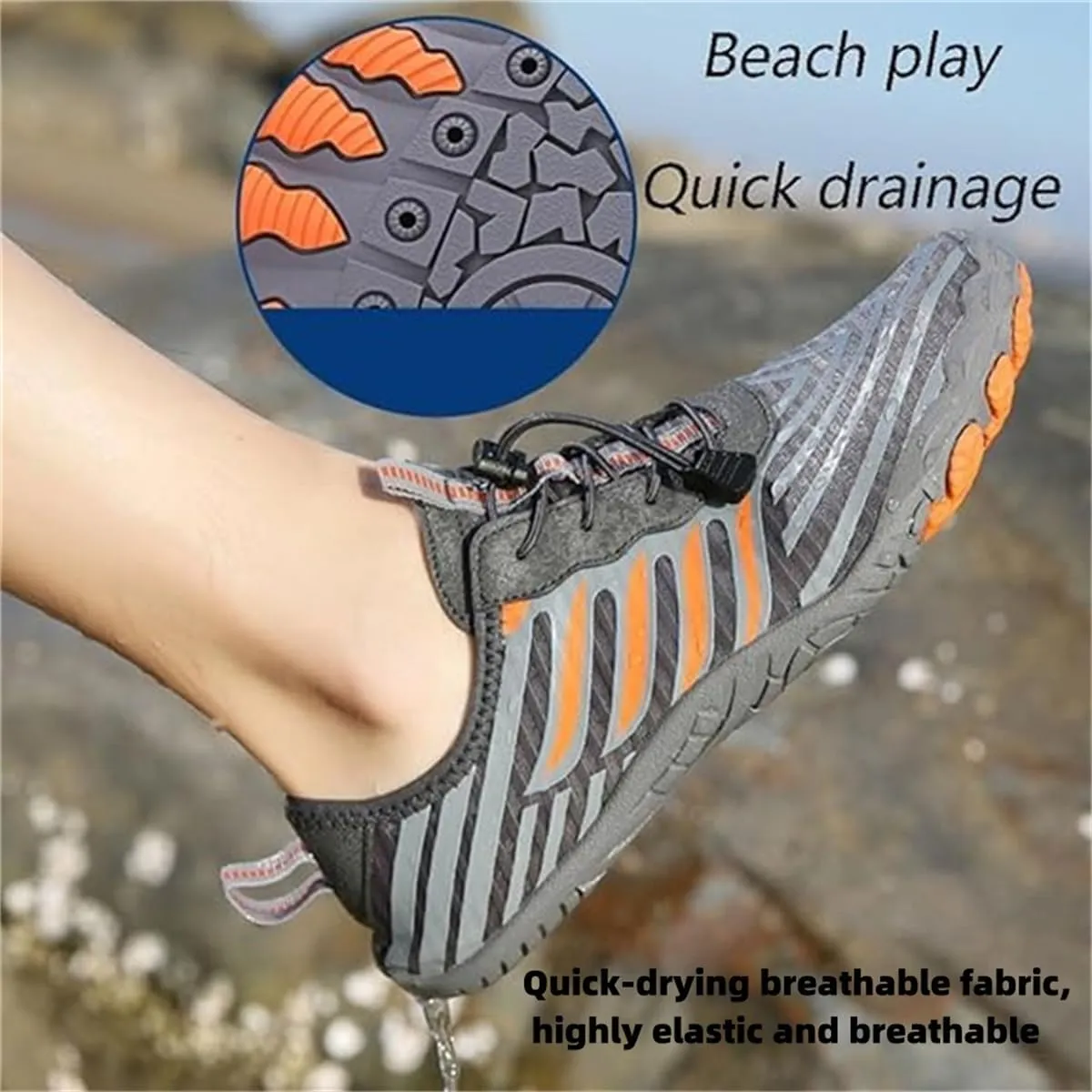 Grounding Shoes with Copper, Hike Barefoot for Women Men, Breathable Non-Slip Grounded Barefoot Footwear, Wide Toe Water Shoes for Hiking