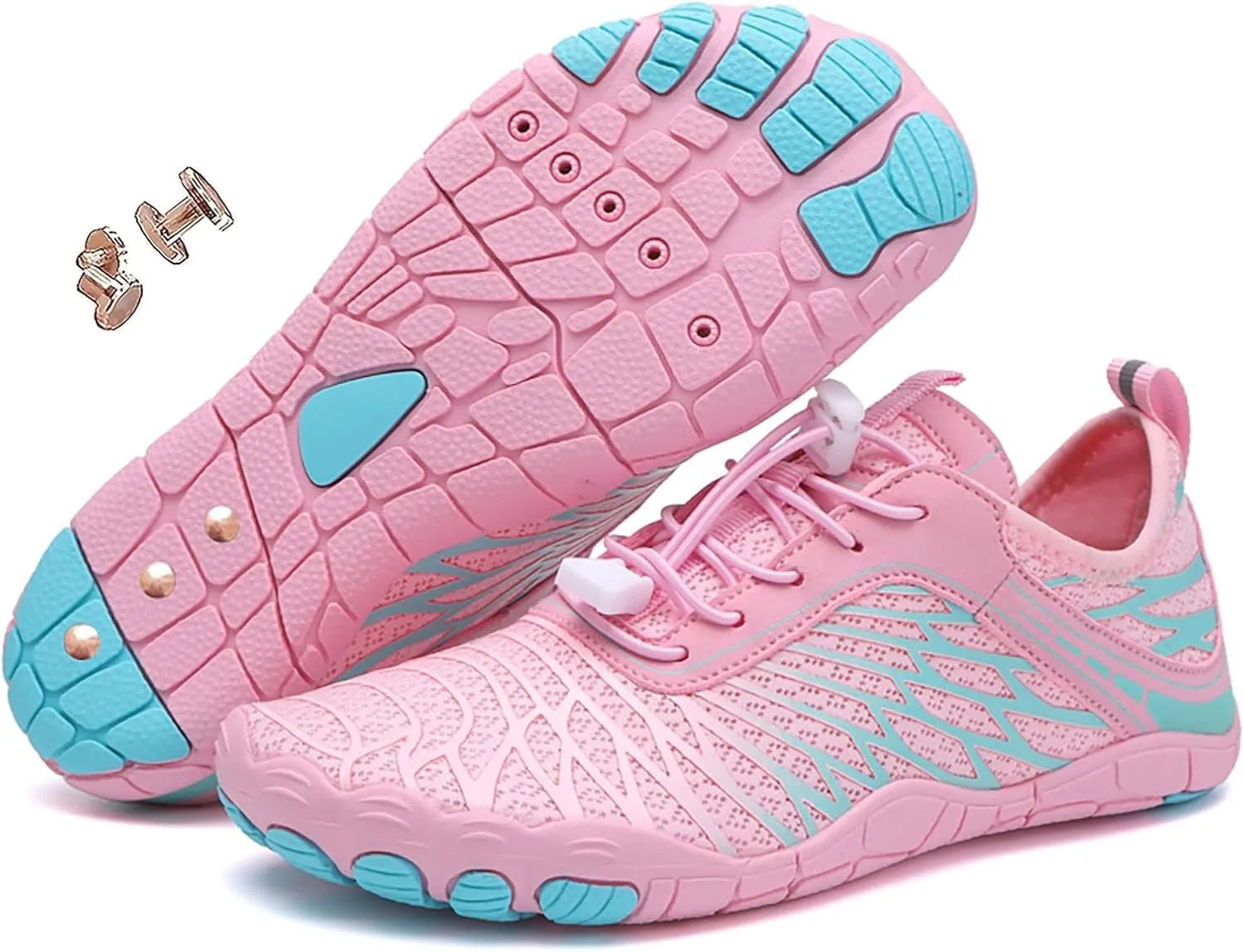 Grounding Shoes with Copper, Hike Barefoot for Women Men, Breathable Non-Slip Grounded Barefoot Footwear, Wide Toe Water Shoes for Hiking