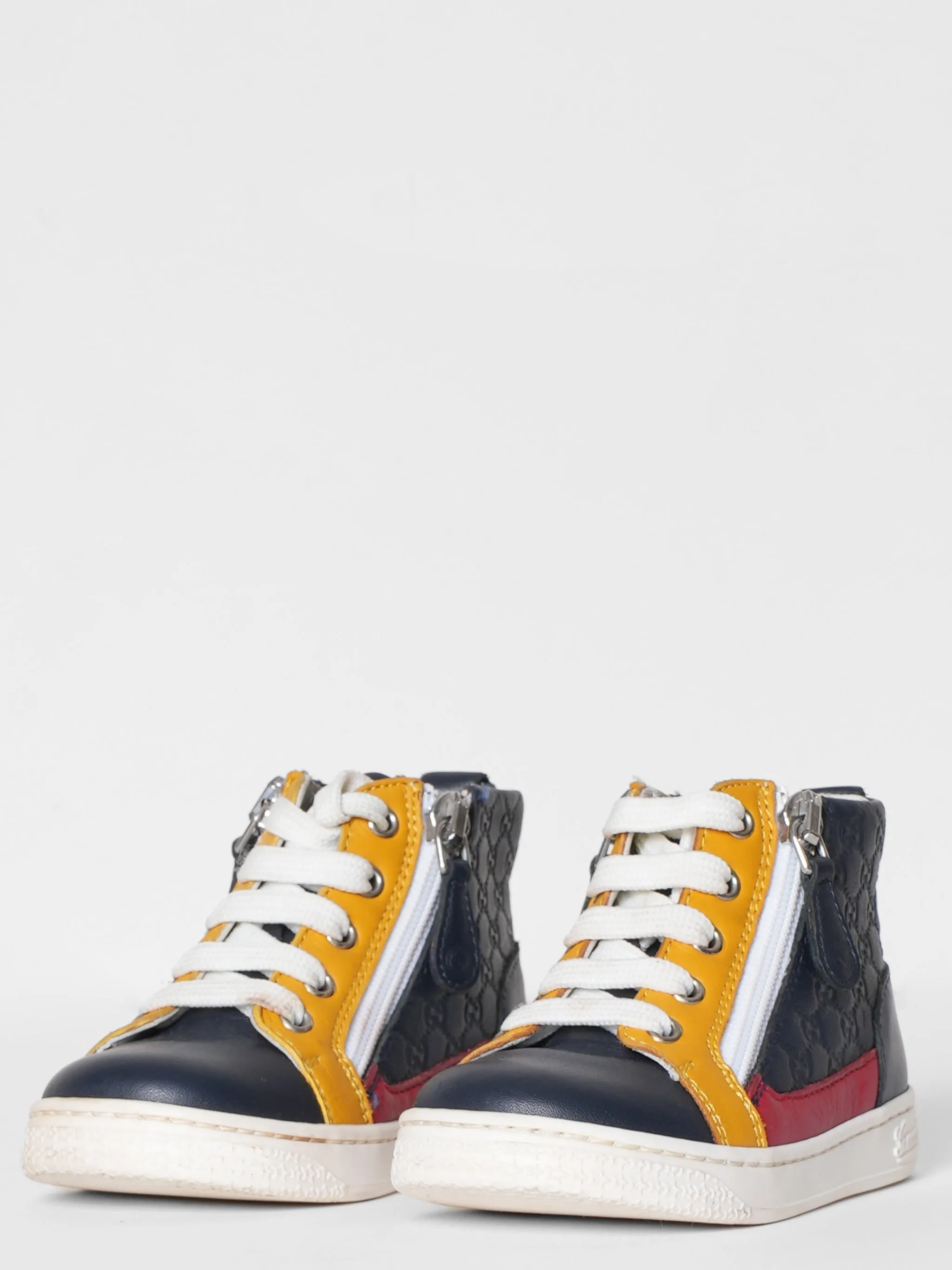 Gucci Black & Yellow Lace Shoes