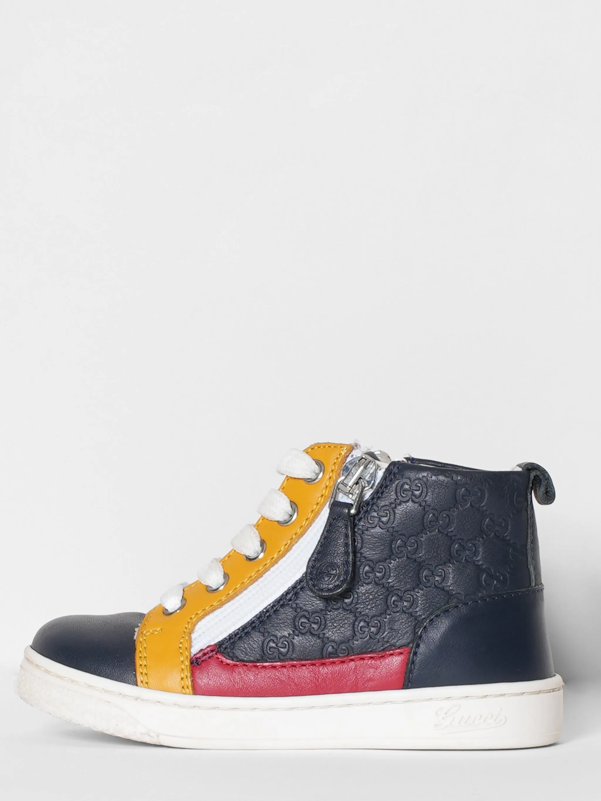 Gucci Black & Yellow Lace Shoes