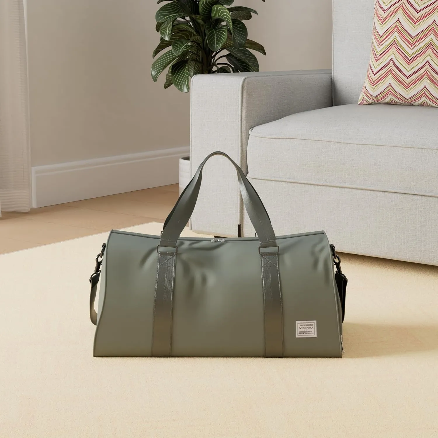 Gym Bag for Men Women with Shoe Compartment,Small Travel Duffle Bags for Traveling Overnight Weekender Personal Item Travel Bag Large Sport Workout Bag Dark Green