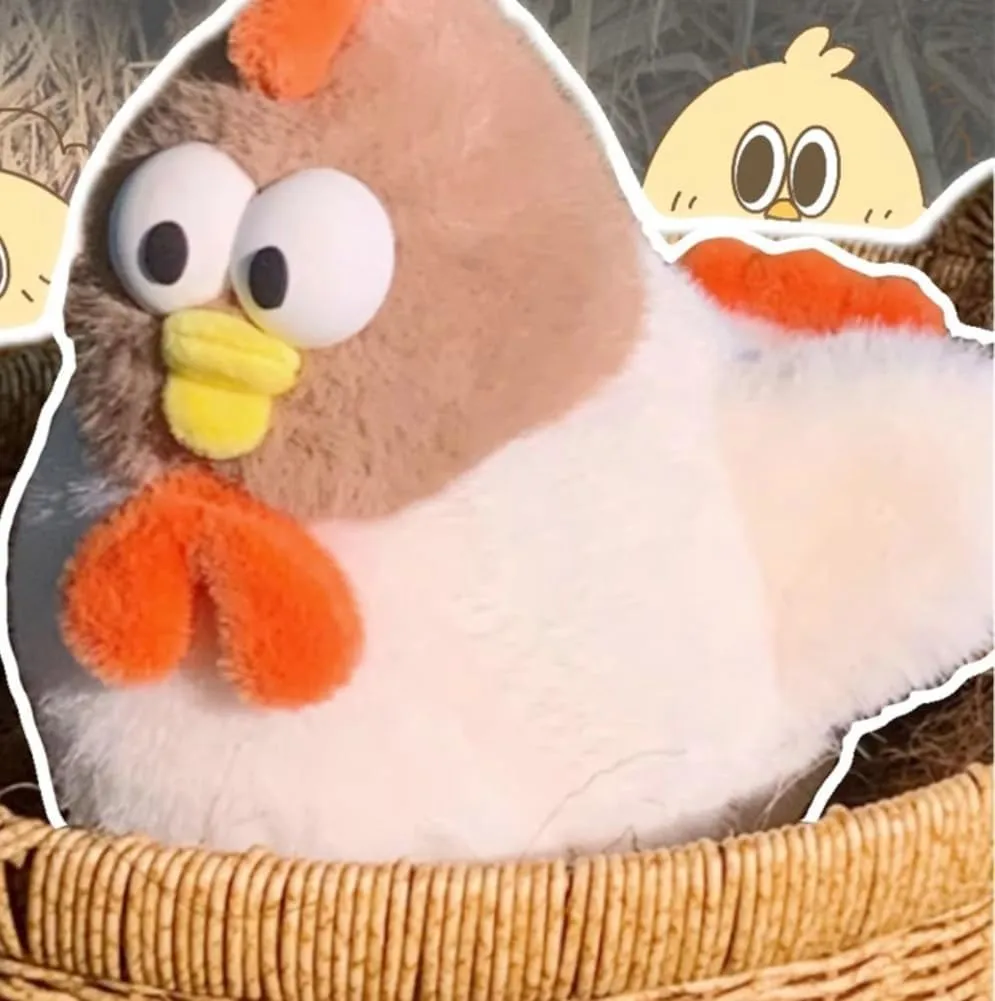 Halemet Cute Chicken Slippers for Women Cartoon Animal Slippers for Women Cozy Plush Non-Slip House Slippers Indoor Outdoor
