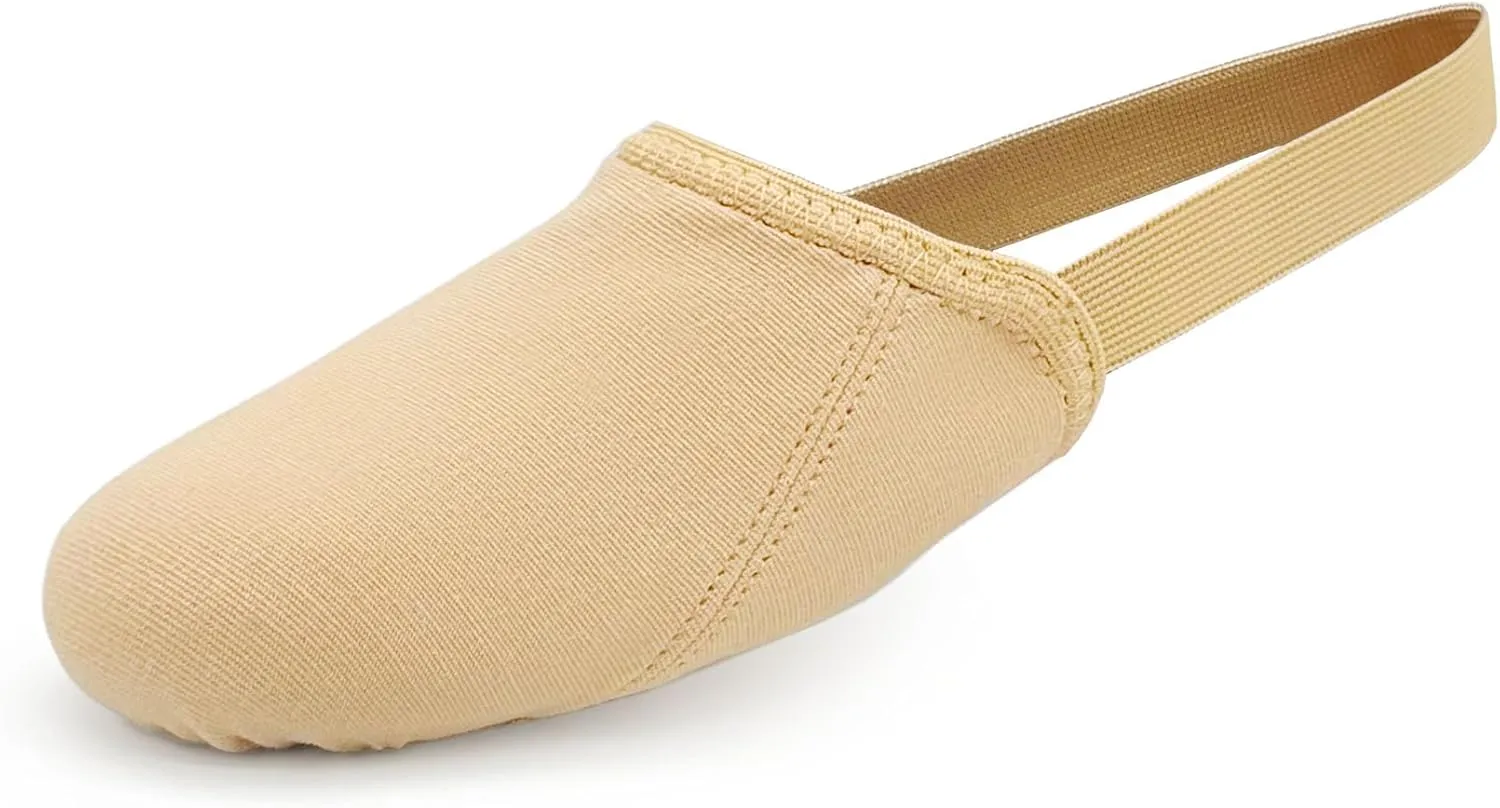 Half Sole Stretch Canvas Pirouette Lyrical Dance Tuner Shoes, Women/Men