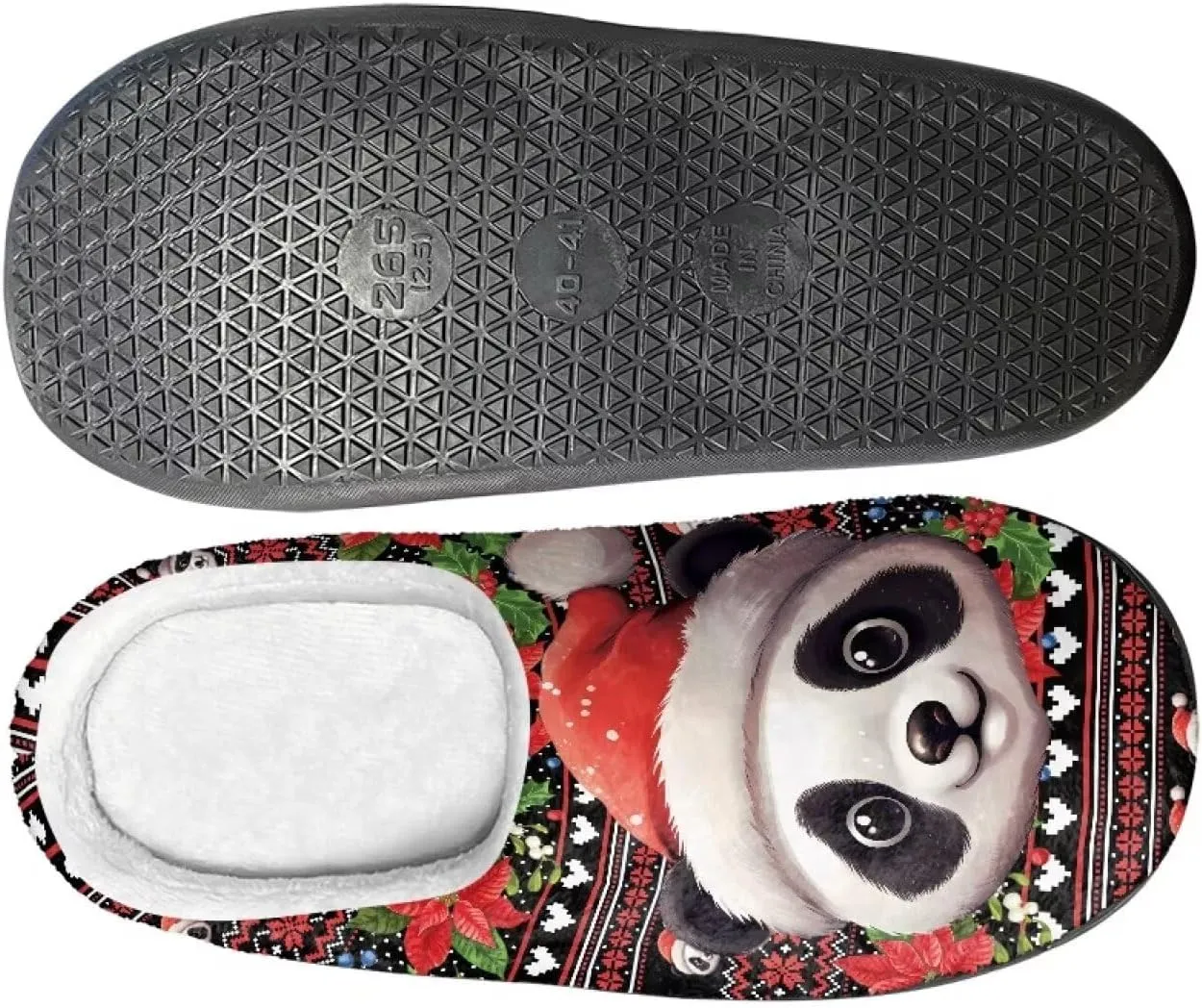 Halloween Christmas Designs Cotton Slippers for Women and Men Soft Warm Non-Slip House Slippers Travel Slippers
