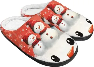 Halloween Christmas Designs Cotton Slippers for Women and Men Soft Warm Non-Slip House Slippers Travel Slippers