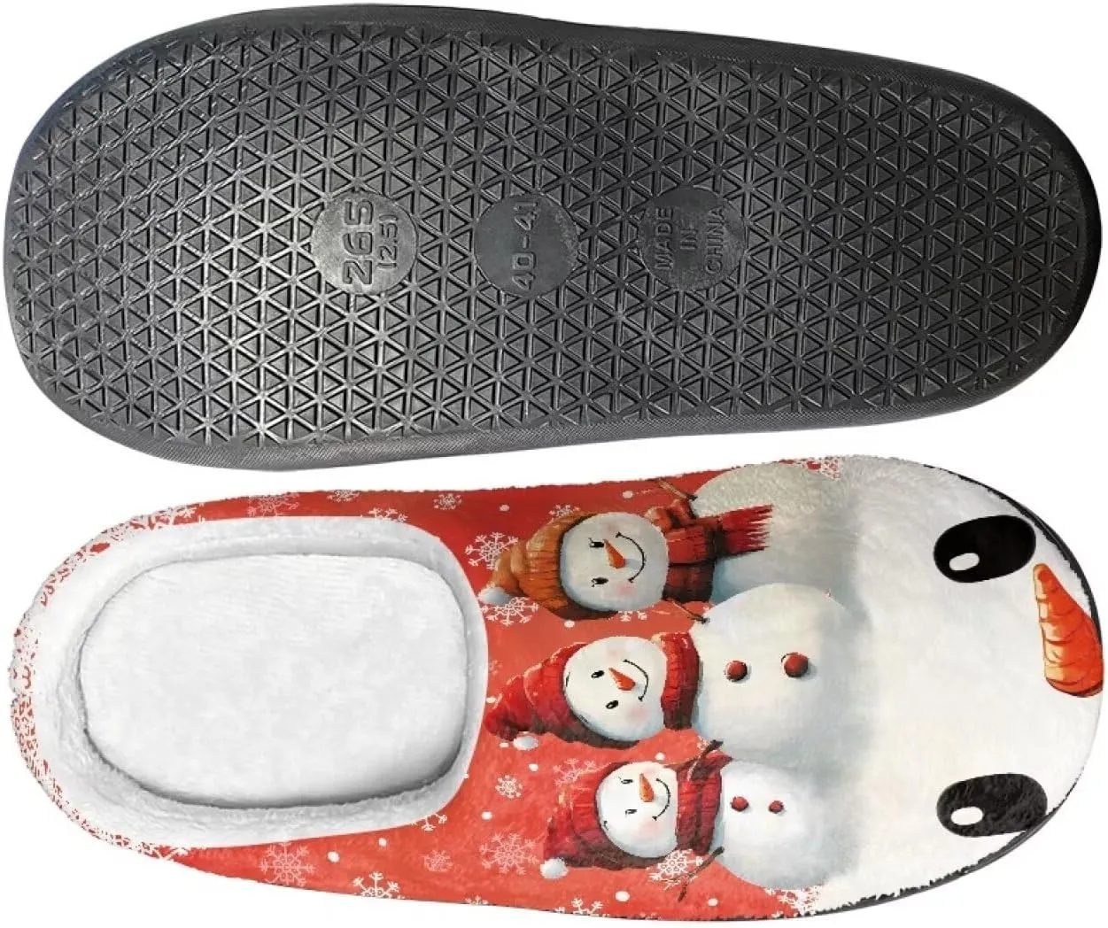 Halloween Christmas Designs Cotton Slippers for Women and Men Soft Warm Non-Slip House Slippers Travel Slippers