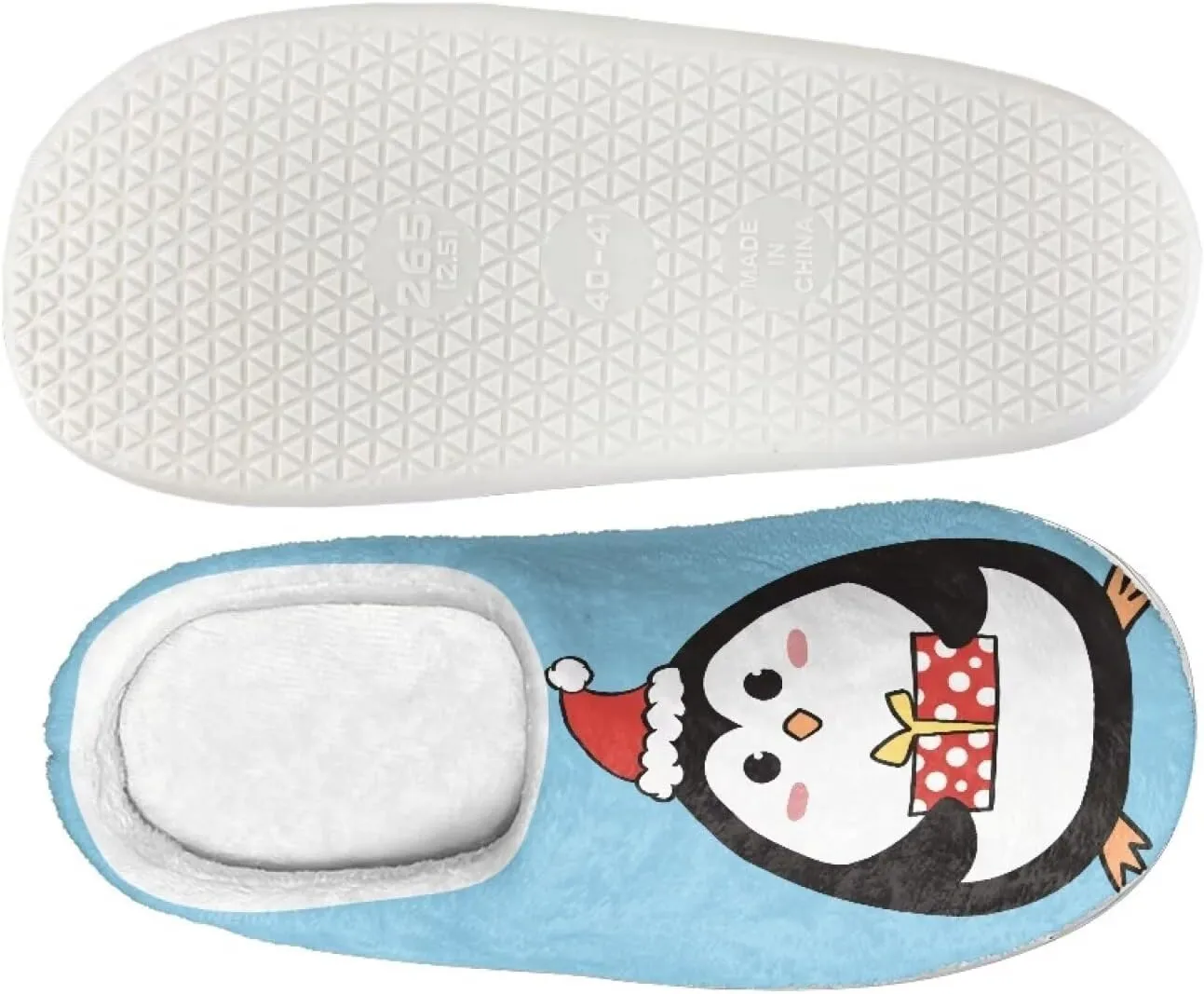 Halloween Christmas Designs Cotton Slippers for Women and Men Soft Warm Non-Slip House Slippers Travel Slippers