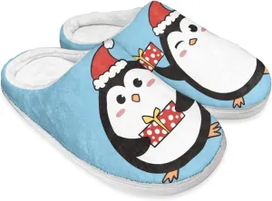 Halloween Christmas Designs Cotton Slippers for Women and Men Soft Warm Non-Slip House Slippers Travel Slippers