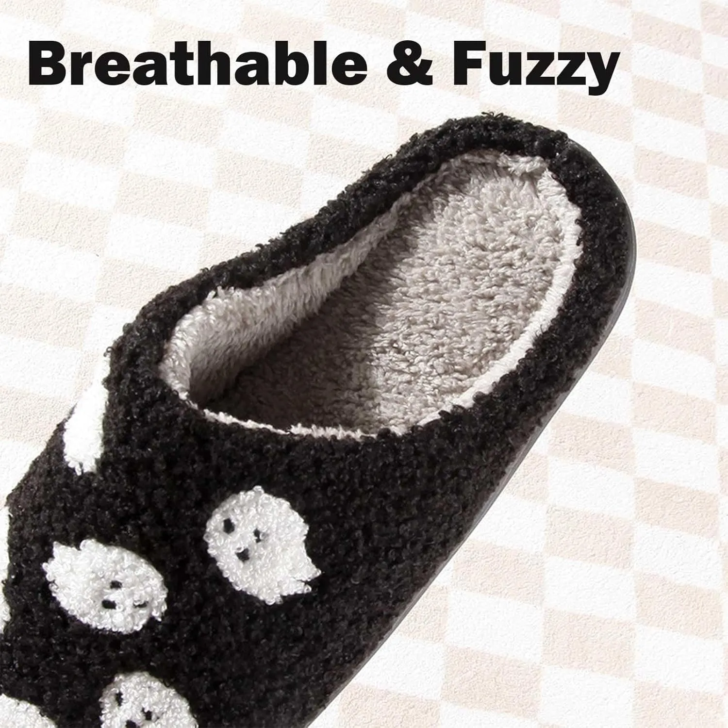 Halloween Comfy Pumpkin Slippers - Womens & Mens Memory Foam House Slippers