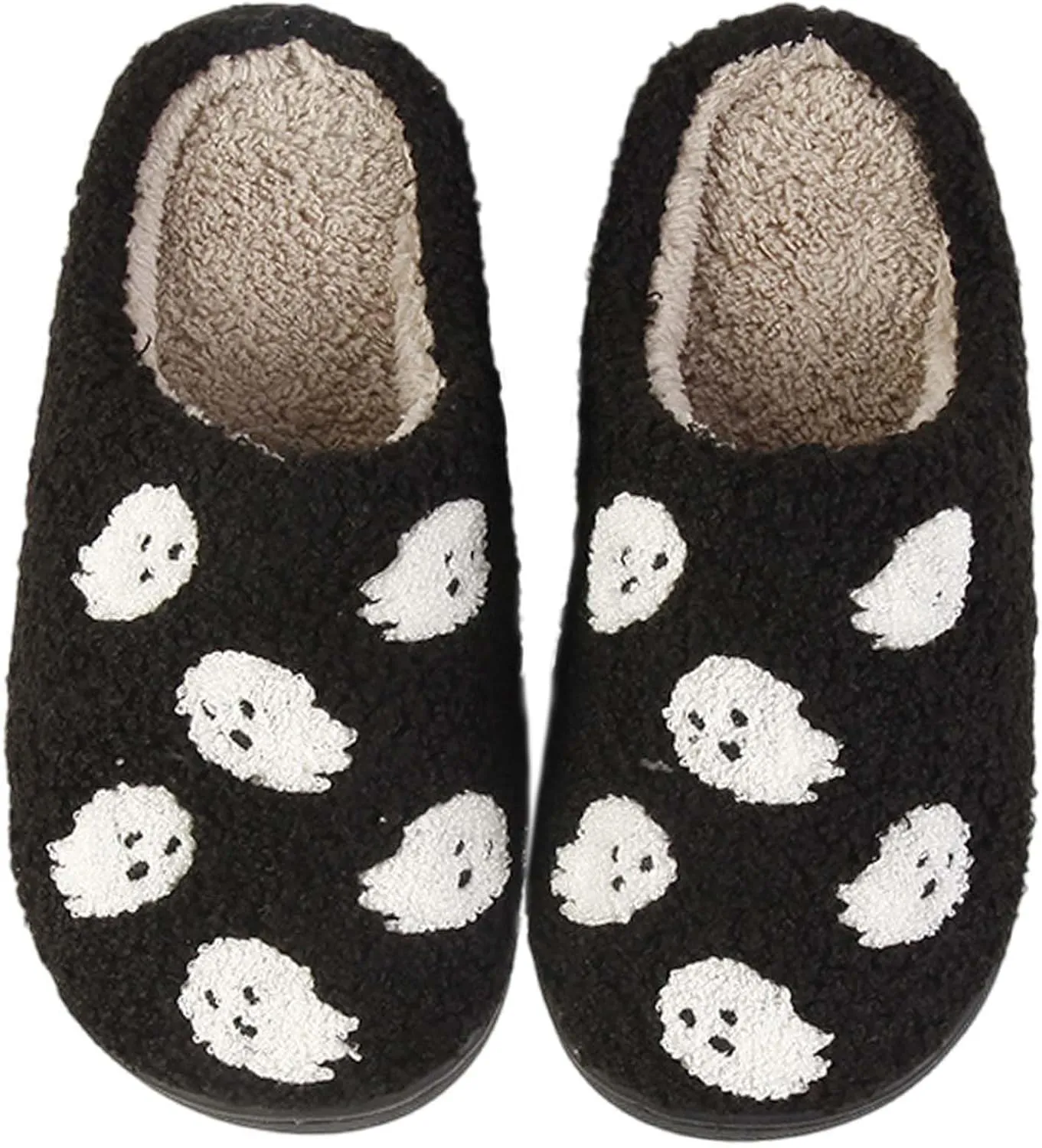 Halloween Comfy Pumpkin Slippers - Womens & Mens Memory Foam House Slippers