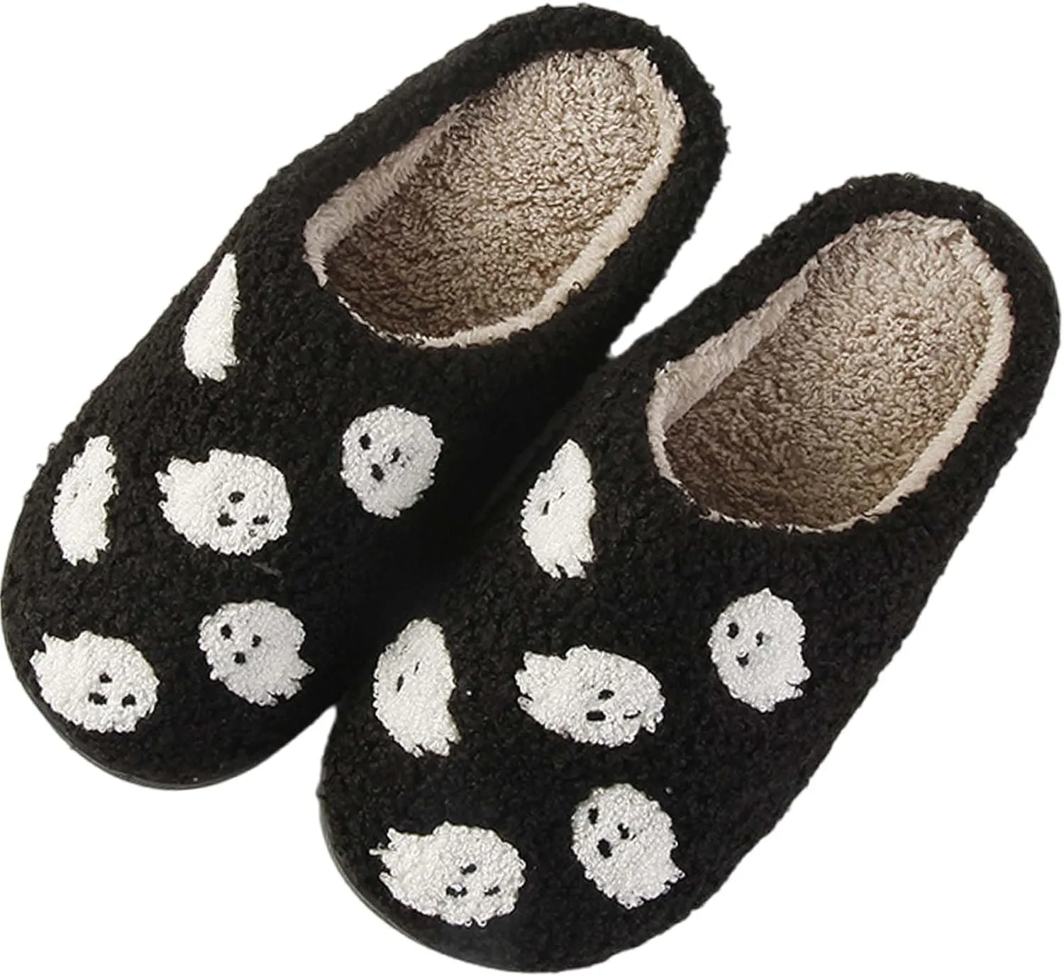 Halloween Comfy Pumpkin Slippers - Womens & Mens Memory Foam House Slippers
