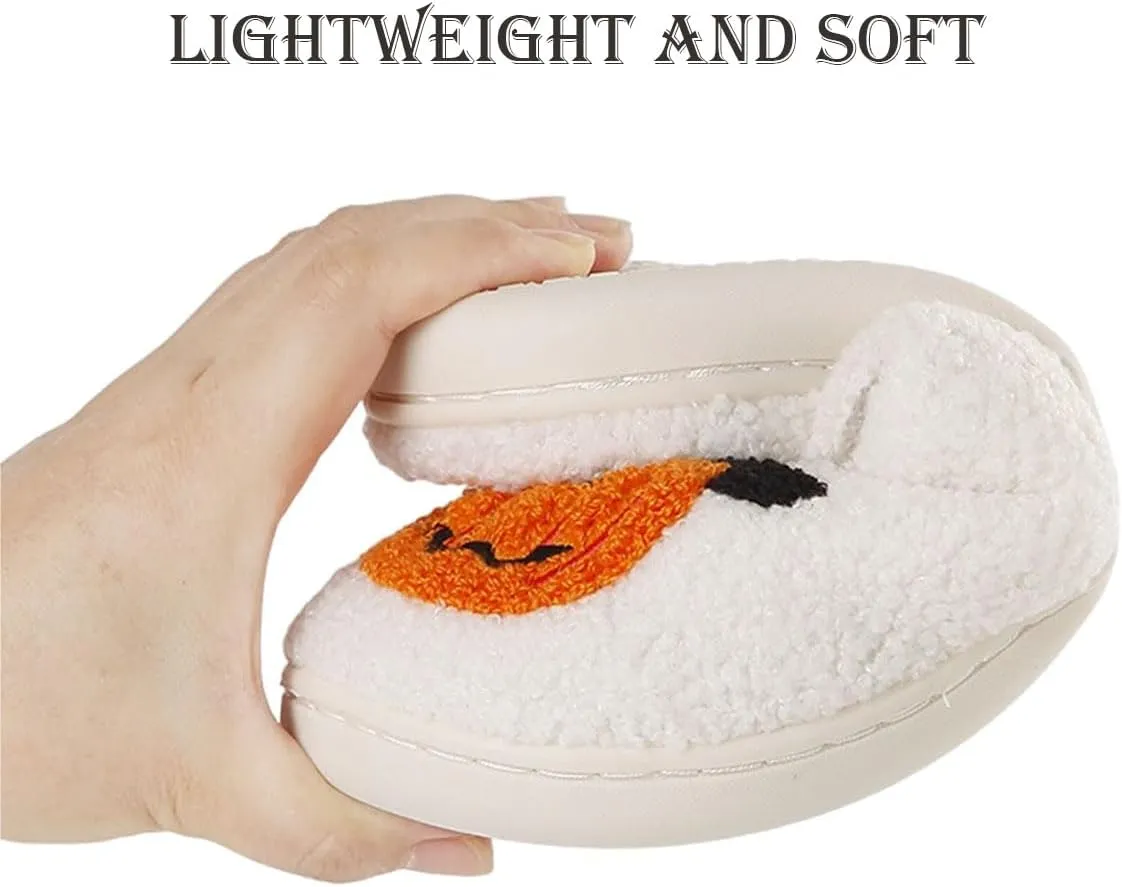 Halloween Comfy Pumpkin Slippers - Womens & Mens Memory Foam House Slippers