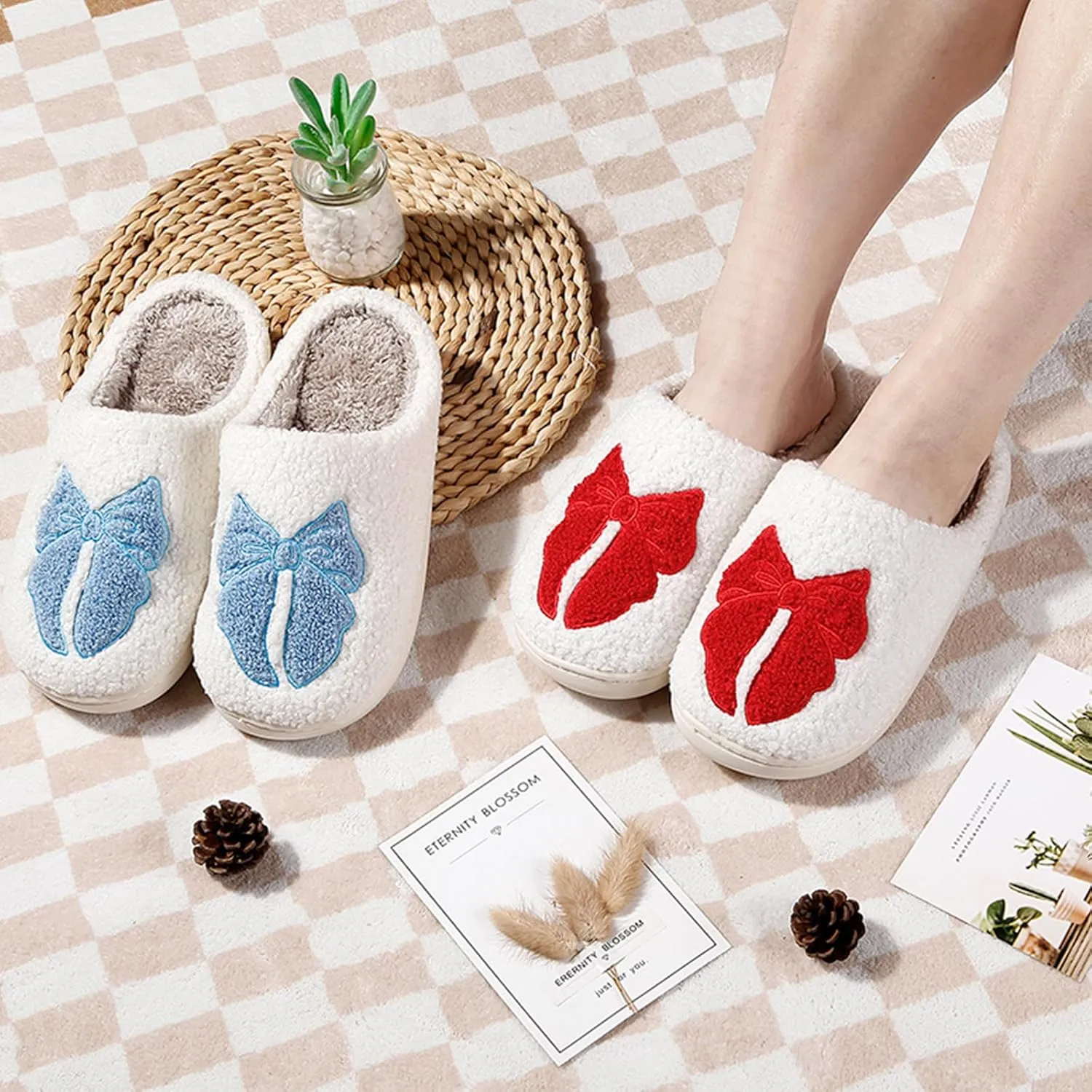 Halloween Pumpkin Slippers for Womens Mens Cute Cartoon Slippers Plush Warm Memory Foam Shoes