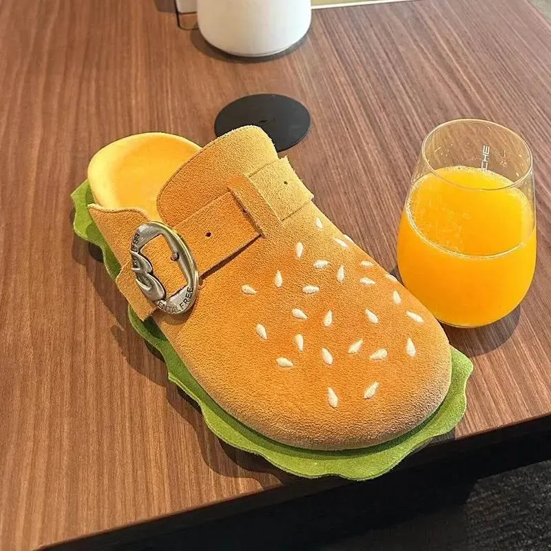 Hamburger Beach Slippers - Fun Casual Summer Footwear