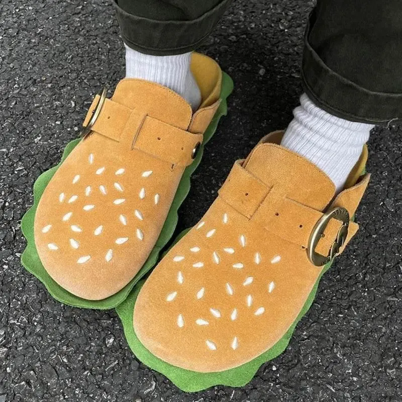 Hamburger Beach Slippers - Fun Casual Summer Footwear
