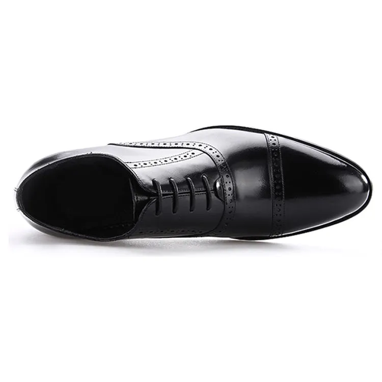 Handmade Brogue Cow Leather Oxford Dress Shoes
