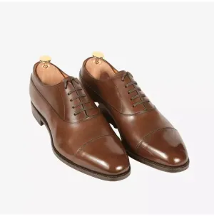 Handmade Brown Leather Formal Oxford Lace Up Office/ Business Shoes