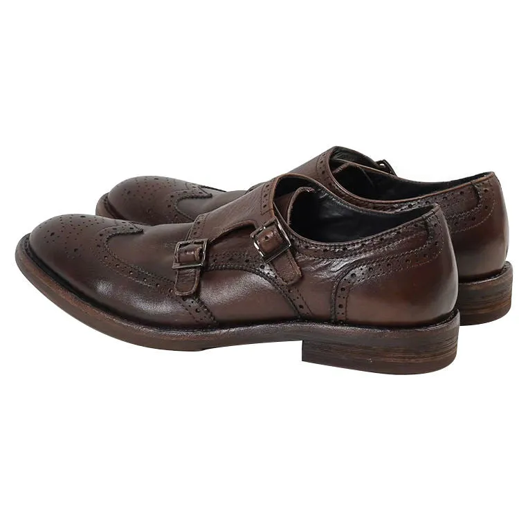Handmade Cow Leather Formal Monk Shoes