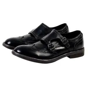 Handmade Cow Leather Formal Monk Shoes
